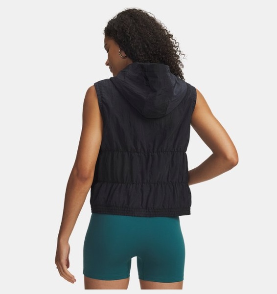 Siyah Kadın UA Rival Woven Ruched Yelek