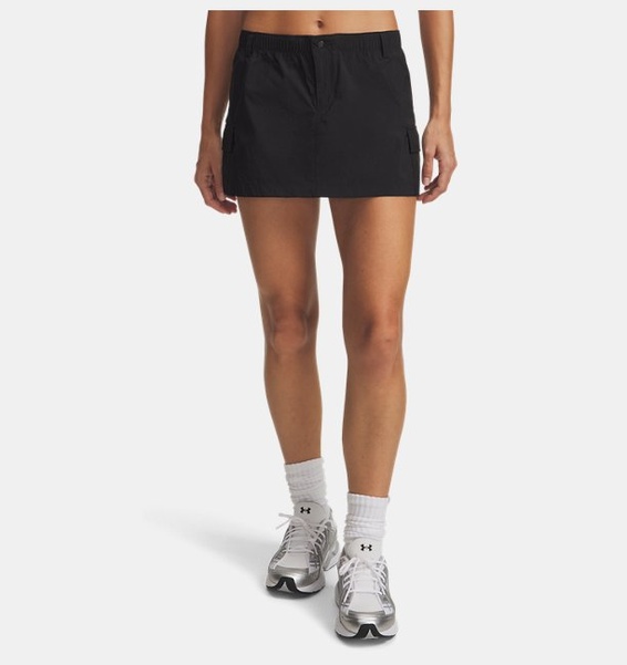 Siyah Kadın UA Unstoppable Utility Şort Etek