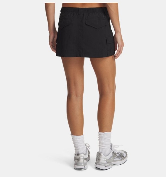 Siyah Kadın UA Unstoppable Utility Şort Etek