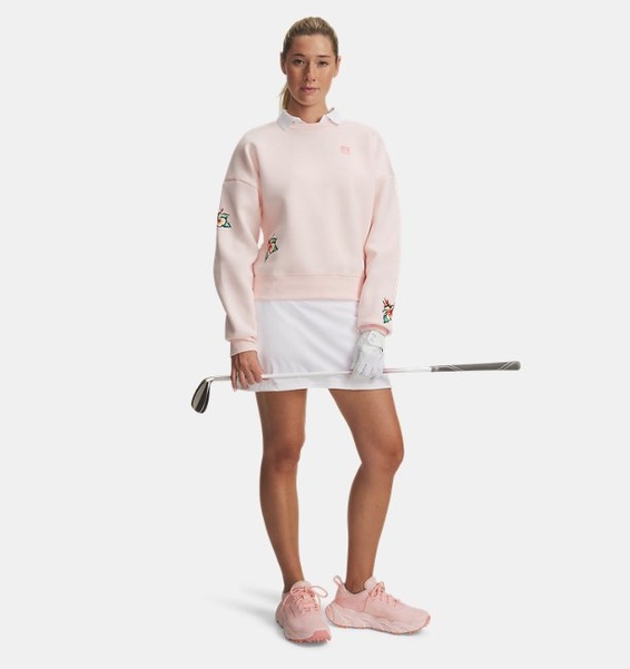 Kırmızı Kadın UA Icon Golf Trip Crew Sweatshirt
