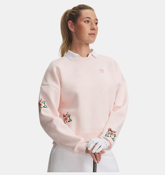 Kırmızı Kadın UA Icon Golf Trip Crew Sweatshirt