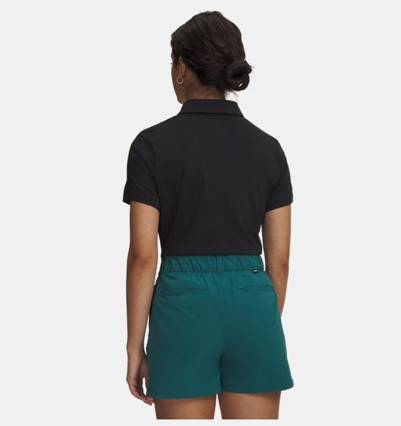 Siyah Kadın UA Drive Kısa Kollu Polo T-Shirt