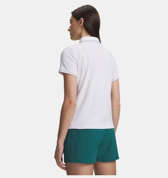 Beyaz Kadın UA Drive Chill Kısa Kollu Polo T-Shirt