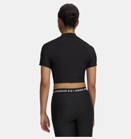 Kadın UA HeatGear Crop Mock Kısa Kollu T-Shirt