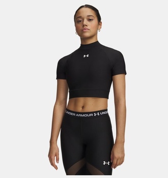 Kadın UA HeatGear Crop Mock Kısa Kollu T-Shirt