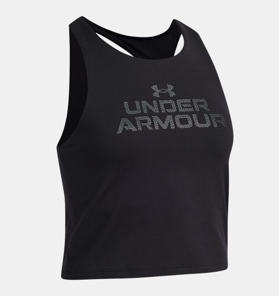 Siyah Kız Çocuk UA Motion Branded Crop Atlet