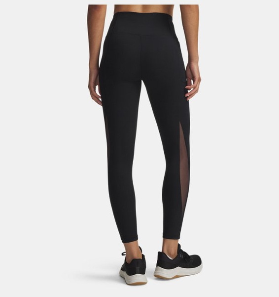 Siyah Kadın UA Motion Mesh Bilekte Tayt