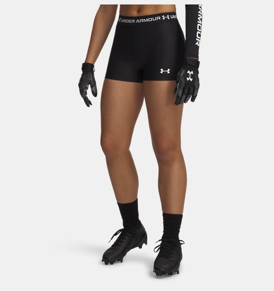 Siyah Kadın UA Heatgear Kısa Tayt