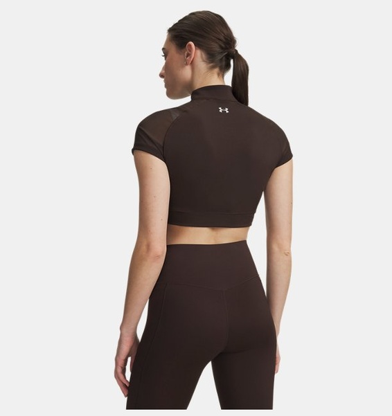 Kahverengi Kadın UA Vanish Elite Crop Kısa Kollu T-Shirt