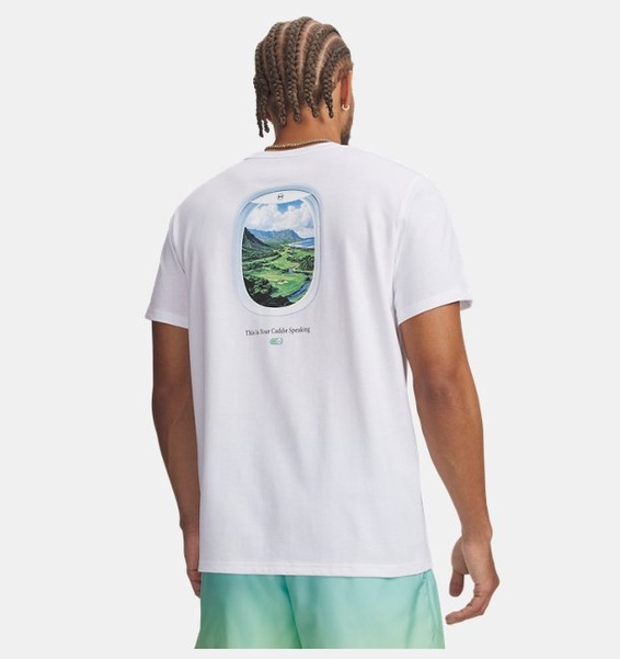 Beyaz Erkek UA Caddy Speaking Kısa Kollu T-Shirt