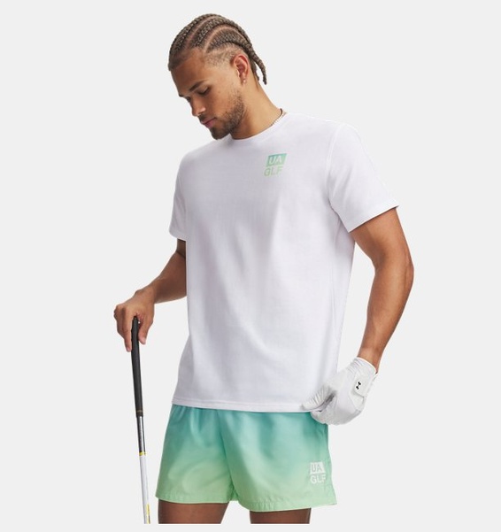 Beyaz Erkek UA Caddy Speaking Kısa Kollu T-Shirt