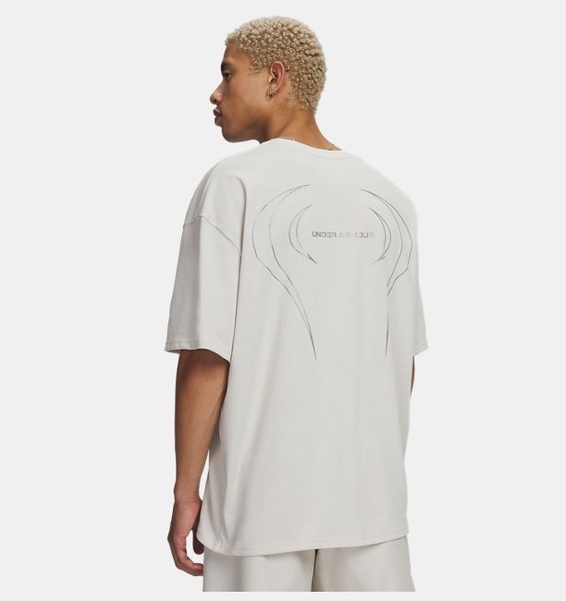 Beyaz Erkek UA Unstoppable+ Heavyweight Kısa Kollu T-Shirt