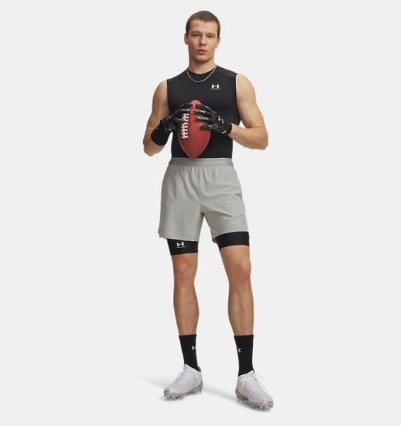 Siyah Erkek UA HeatGear Armour Kısa Tayt