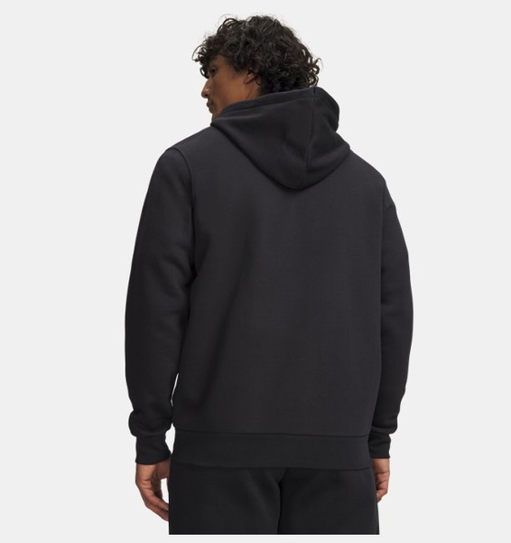 Siyah Erkek UA Icon Fleece Tam Fermuarlı Kapüşonlu Üst