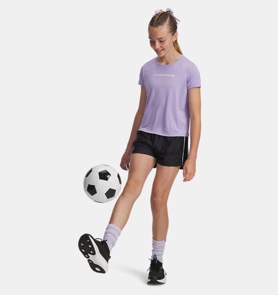 Siyah Kız Çocuk UA Tech Play Up Şort