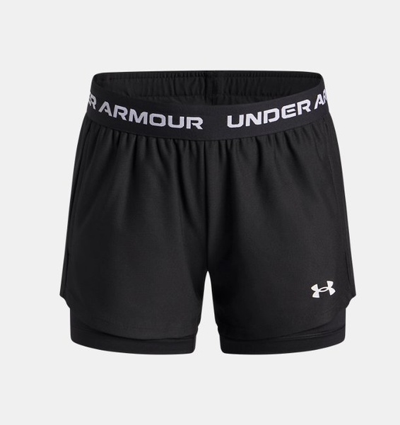 Siyah Kız Çocuk UA Tech Play Up 2İn1 Şort