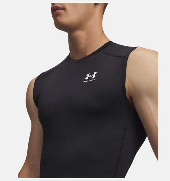 Siyah Erkek UA HeatGear Armour Compression Atlet