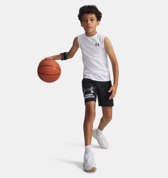 Siyah Çocuk UA Tech Logo Şort