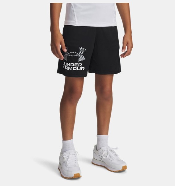 Siyah Çocuk UA Tech Logo Şort