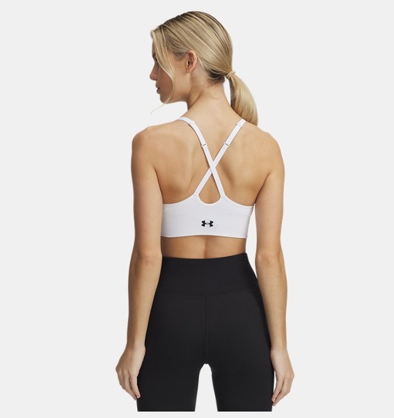 Beyaz Kadın UA Vanish Dikişsiz Low Spor Sütyeni