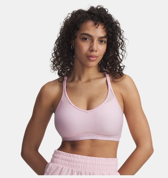 Pembe Kadın UA Crossback Low Spor Sütyeni