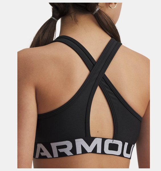 Siyah Kız Çocuk UA Crossback Spor Sütyeni