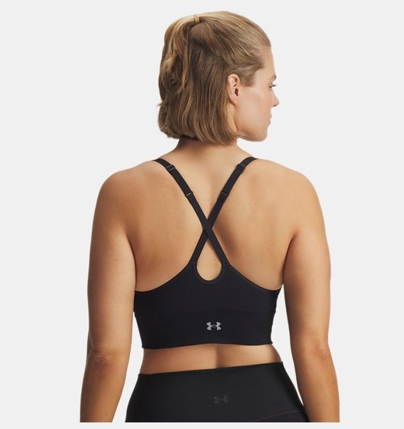 Siyah Kadın UA Vanish Dikişsiz Low Spor Sütyeni