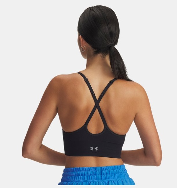 Siyah Kadın UA Vanish Dikişsiz Low Spor Sütyeni