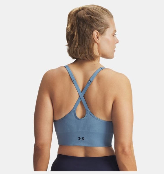 Mavi Kadın UA Vanish Dikişsiz Low Spor Sütyeni