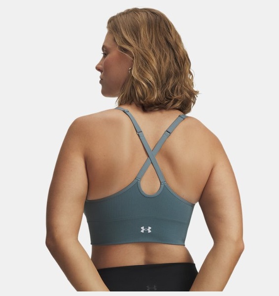 Mavi Kadın UA Vanish Dikişsiz Low Spor Sütyeni