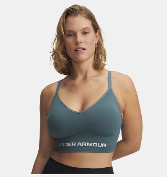 Mavi Kadın UA Vanish Dikişsiz Low Spor Sütyeni
