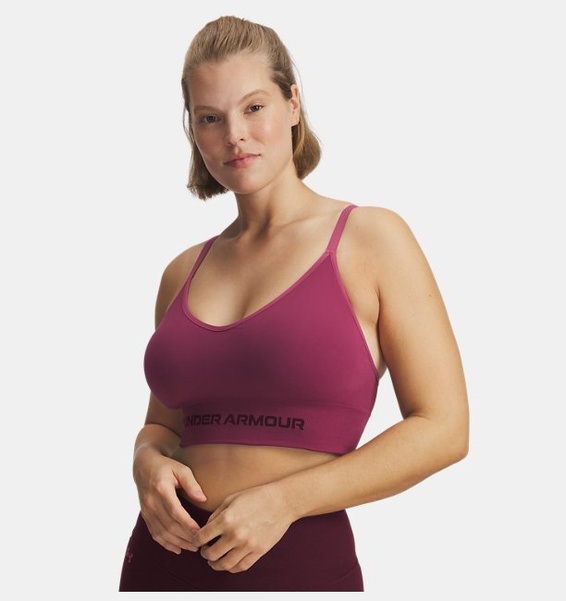 Kırmızı Kadın UA Vanish Dikişsiz Low Spor Sütyeni