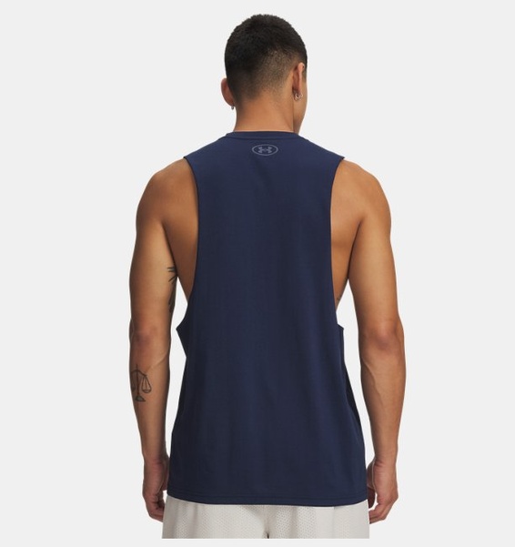 Lacivert Erkek UA Left Chest Cut Off Atlet