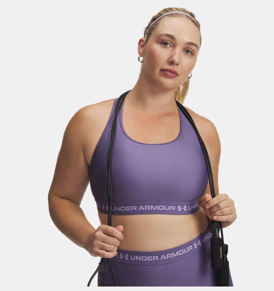 Mor Kadın UA Crossback Mid Spor Sütyeni