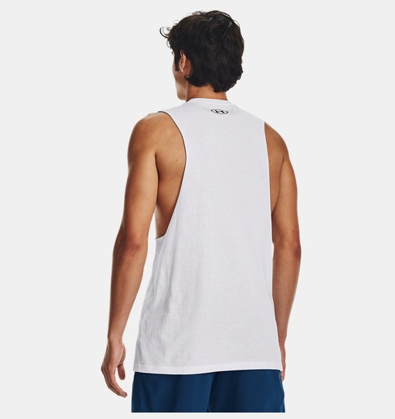 Beyaz Erkek UA Left Chest Cut Off Atlet