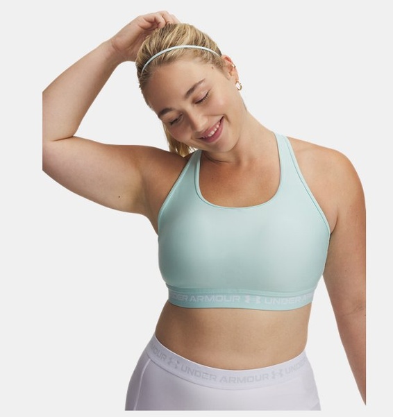 Yeşil Kadın UA Crossback Mid Spor Sütyeni