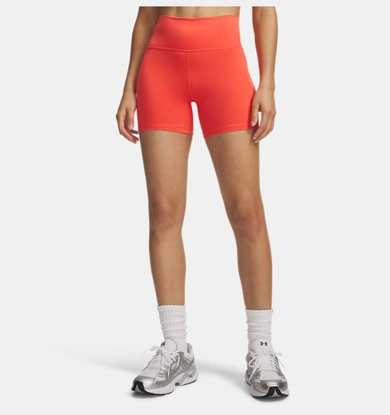 Kırmızı Kadın UA Meridian Middy Kısa Tayt