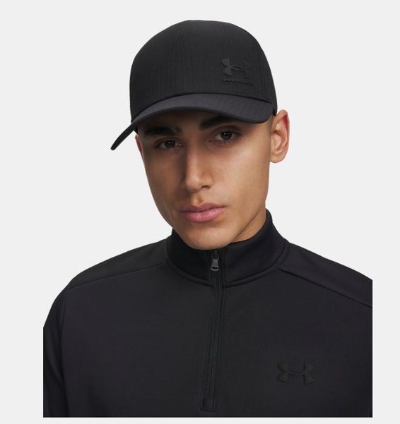 Siyah Erkek UA Iso-Chill Armourvent Ayarlanabilir Şapka