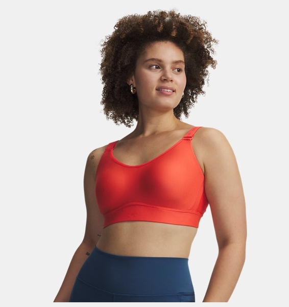 Kırmızı Kadın UA Infinity Mid 2.0 Spor Sütyeni