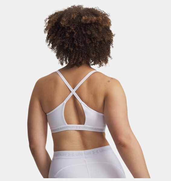 Beyaz Kadın UA Crossback Low Spor Sütyeni