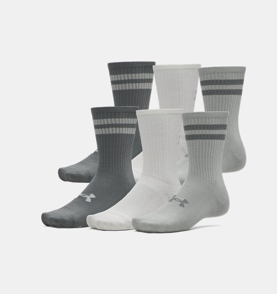 Gri Unisex UA Essential 6'lı Paket Crew Çorap