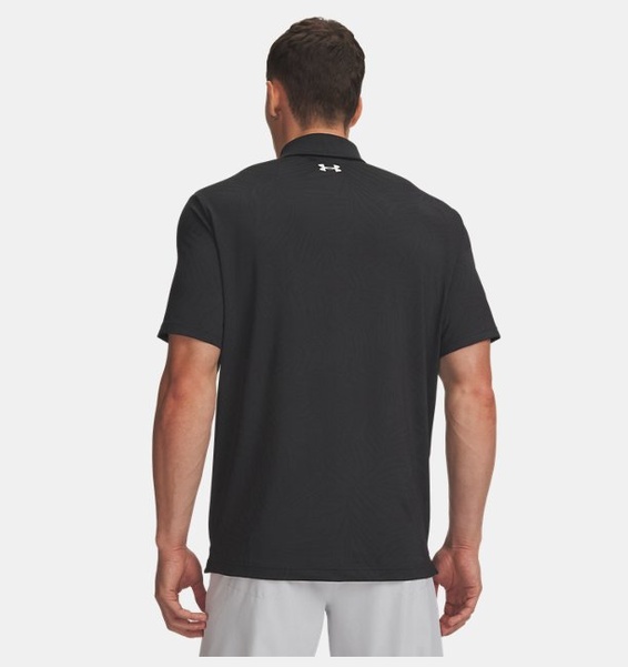 Siyah Erkek UA Playoff Jacquard Polo T-Shirt