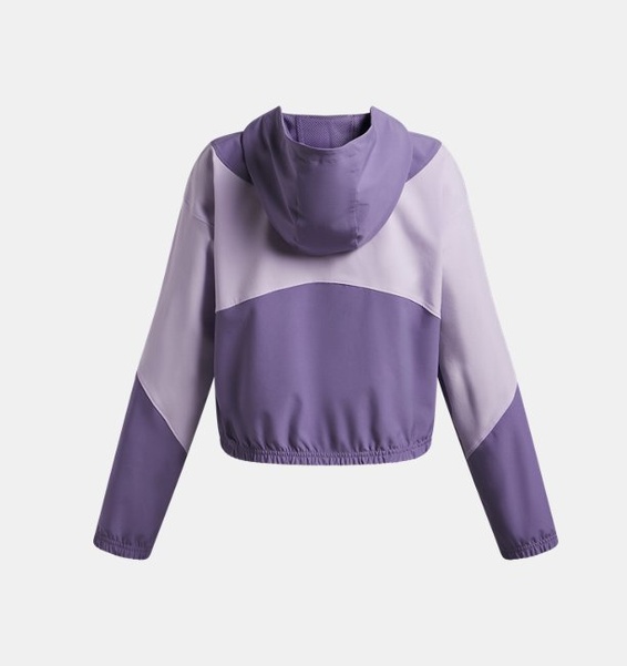 Mor Kız Çocuk UA Rival Woven Kapüşonlu Ceket