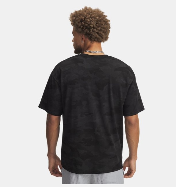 Siyah Erkek UA Heavyweight Athletic Dept. Kısa Kollu T-Shirt