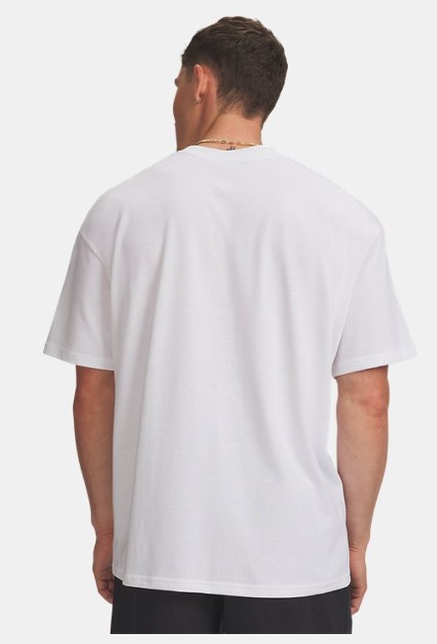 Erkek UA Heavyweight Wordmark Kısa Kollu T-Shirt Beyaz