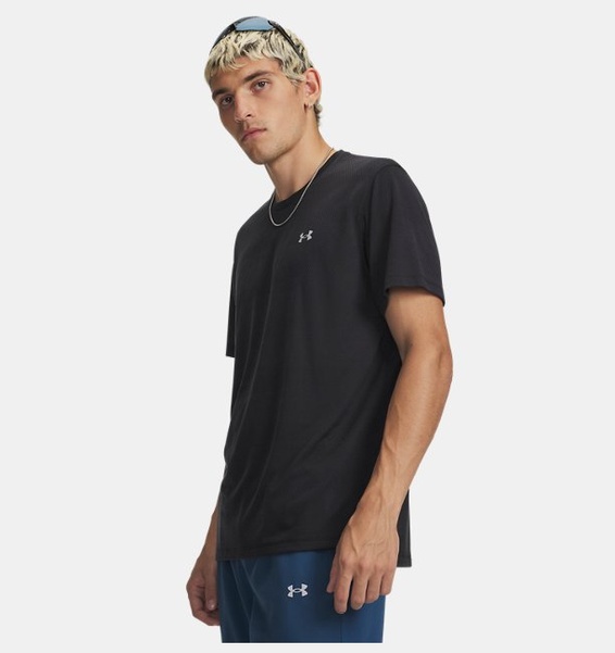 Siyah Erkek UA Velociti Kısa Kollu T-Shirt