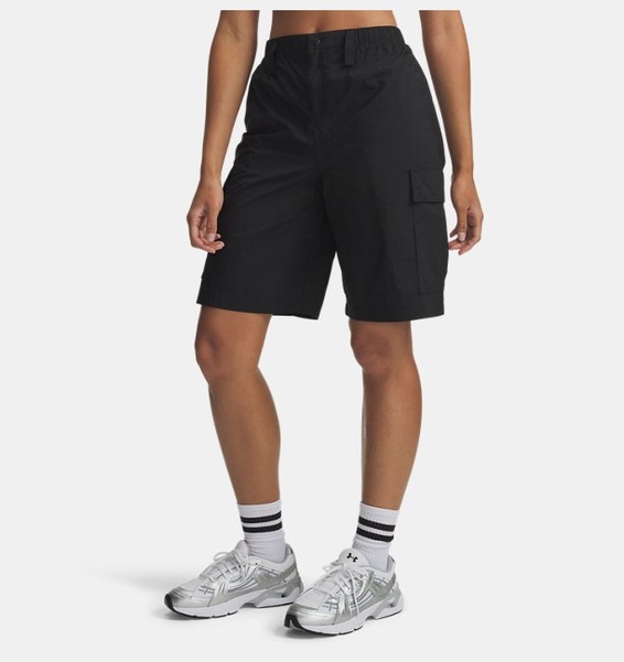 Siyah Kadın UA Unstoppable Kargo Şort