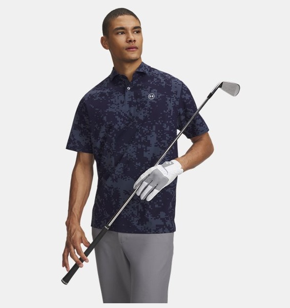 Lacivert Erkek UA Drive Chill Baskılı Polo T-Shirt