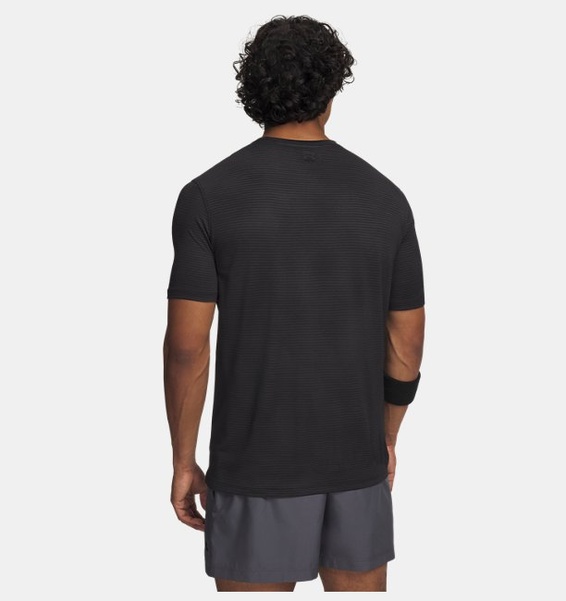 Siyah Erkek UA Tech Vent Jacquard Kısa Kollu T-Shirt