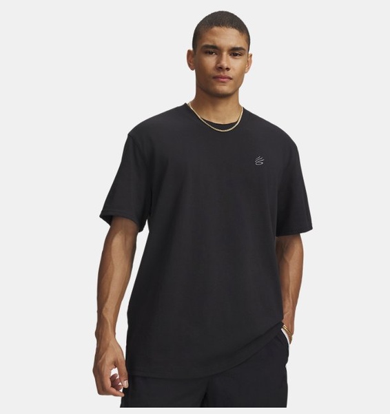 Siyah Erkek UA Curry Logo T-Shirt